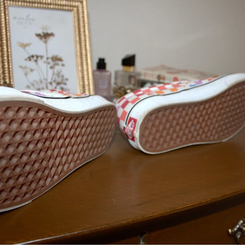 Colorful Checkered Vans slip on - Picture 4 of 6